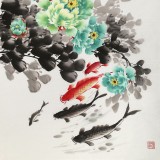 王宝钦 四尺《富贵有余》当代花鸟牡丹画名家（询价）