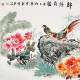 【已售】王宝钦 四尺《锦绣前程》当代花鸟牡丹画名家（询价）