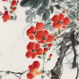 【已售】陈薪名《春花灿烂》中美协会员 第六届全国花鸟画展金奖获得者