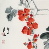 【已售】陈薪名《春花灿烂》中美协会员 第六届全国花鸟画展金奖获得者