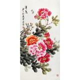【已售】王宝钦 三尺《清香》当代花鸟牡丹画名家（询价）