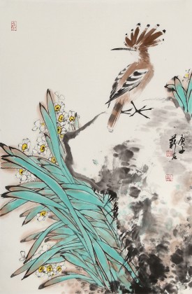 【已售】陈薪名《幽兰》中美协会员 第六届全国花鸟画展金奖获得者