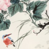 【已售】陈薪名《娇影媚清风》中美协会员 第六届全国花鸟画展金奖获得者