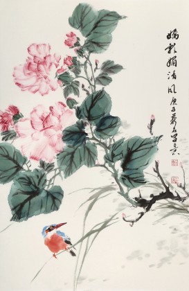 【已售】陈薪名《娇影媚清风》中美协会员 第六届全国花鸟画展金奖获得者