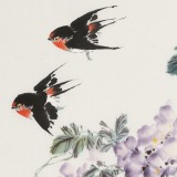 【已售】陈薪名《紫气东来》中美协会员 第六届全国花鸟画展金奖获得者