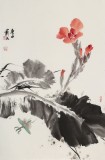 【已售】陈薪名《鸿运当头》中美协会员 第六届全国花鸟画展金奖获得者