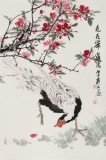 【已售】陈薪名《桃花带露浓》中美协会员 第六届全国花鸟画展金奖获得者