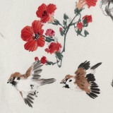 【已售】陈薪名《春花烂漫》 第六届全国花鸟画展金奖获得者