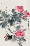 【已售】陈薪名《晓妆》中美协会员 第六届全国花鸟画展金奖获得者