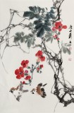 【已售】陈薪名《春花烂漫》 第六届全国花鸟画展金奖获得者