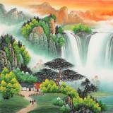 【已售】吴东 四尺《旭日东升》 著名易经风水画家