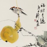 【已售】陈薪名 三尺《福禄长远》中美协会员 第六届全国花鸟画展金奖获得者