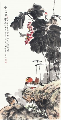 王占海 四尺《荷美图》 河北省美协会员