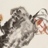 【已售】庾超然 四尺三开《春兰》 黄鹤楼书画院院长