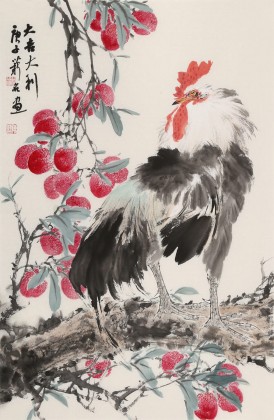 【已售】陈薪名《大吉大利》 中美协会员 第六届全国花鸟画展金奖获得者