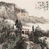 刘奋强 《疏林烟云》 荣宝斋展览作品 天津师大美术学院研究生