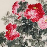 【已售】陈薪名 四尺《花开富贵》中美协会员 第六届全国花鸟画展金奖获得者