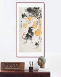 【已售】陈薪名 四尺《福禄大吉》中美协会员 第六届全国花鸟画展金奖获得者