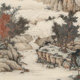 吴显刚 四尺斗方《云壑山隐图》 贵州七星关美协主席