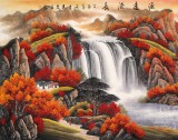 吴东 小八尺《源远流长》 著名易经风水画家
