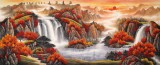 吴东 小八尺《源远流长》 著名易经风水画家