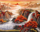 吴东 小八尺《源远流长》 著名易经风水画家