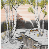 何一鸣 四尺斗方《瑞雪丰年》 冰雪画派画家 师从于志学