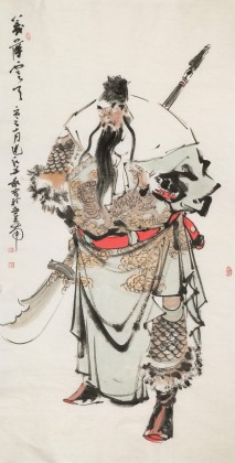 【已售】连红武 四尺《义薄云天》 徐悲鸿画院华北分院副院长