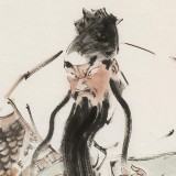 【已售】连红武 四尺《义薄云天》 徐悲鸿画院华北分院副院长