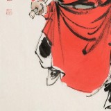 【已售】连红武 四尺三开《镇宅图》 徐悲鸿画院华北分院副院长