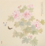 【已售】张瑰丽 四尺斗方工笔《春花烂漫》 湖南省美术家协会会员