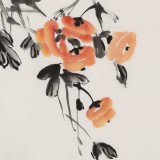 【已售】庾超然 四尺三开《柿柿如玉》 黄鹤楼书画院院长