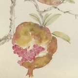 【已售】张瑰丽 四尺三开工笔《果熟来禽》 湖南省美术家协会会员