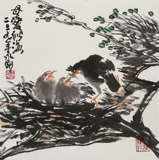 【已售】王永刚 斗方小品《母爱似海》国家一级美术师（询价）