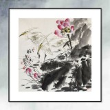 四川美协会员西蜀山人四尺斗方《荷香》