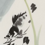 庾超然 四尺三开《有余图》 黄鹤楼书画院院长