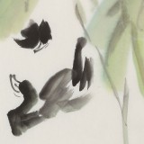 【已售】庾超然 四尺三开《荷香》 黄鹤楼书画院院长