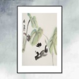 【已售】庾超然 四尺三开《荷香》 黄鹤楼书画院院长