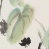 【已售】庾超然 四尺三开《荷香》 黄鹤楼书画院院长