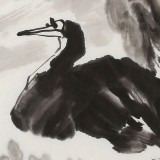 庾超然 四尺三开《双栖图》 黄鹤楼书画院院长