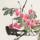 【已售】庾超然 四尺三开《吉利图》 黄鹤楼书画院院长