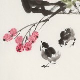 【已售】庾超然 四尺三开《吉利图》 黄鹤楼书画院院长