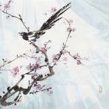 【已售】曲逸之 四尺《报喜》 河南省著名花鸟画家