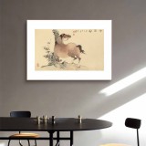 【已售】曹建涛 四尺三开《神骏图》 独具特色水墨人物画家