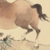 【已售】曹建涛 四尺三开《神骏图》 独具特色水墨人物画家