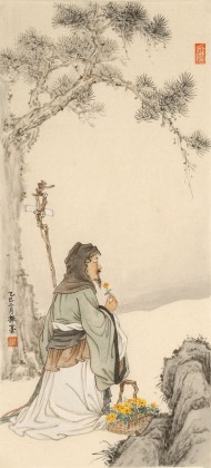 何挥毫 《采菊东篱下》 当代新安画派代表性名家