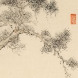 何挥毫 《采菊东篱下》 当代新安画派代表性名家