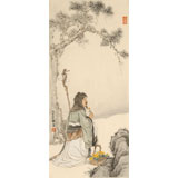 何挥毫 《采菊东篱下》 当代新安画派代表性名家