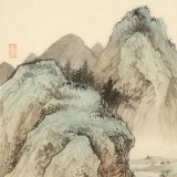 何挥毫 《秋山水阁图》 当代新安画派代表性名家
