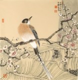 何挥毫 《梅雀图》 当代新安画派代表性名家